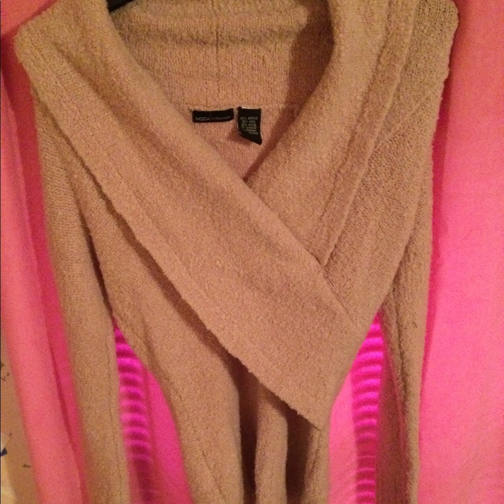 Rose pink off shoulder sweater